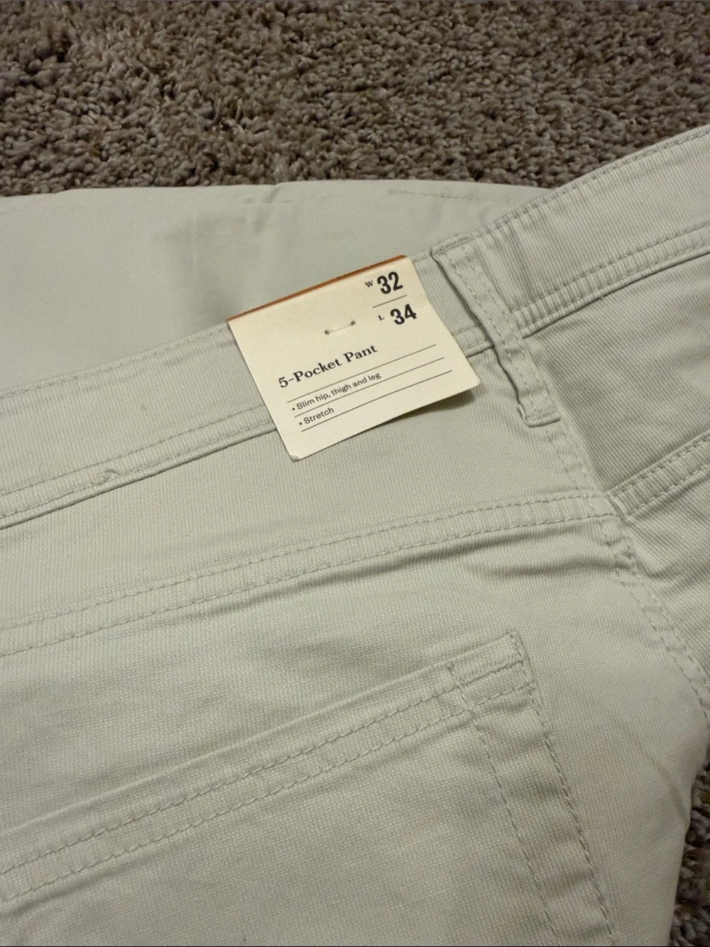 Goldsign Men's Slim Straight Pants in Off-White